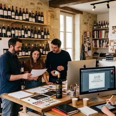The label printer works upstream with the estate or design agency