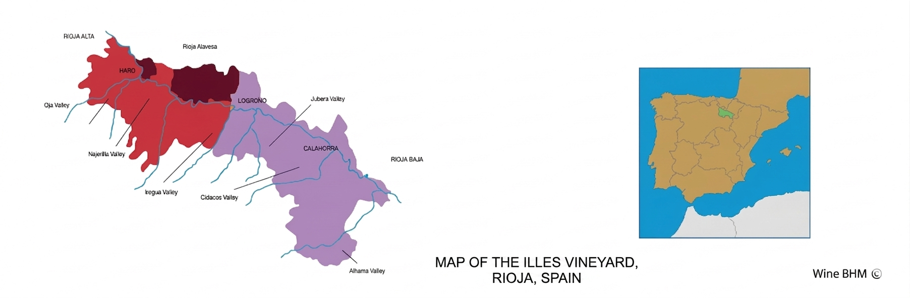 Map of the Illes Vineyard, Rioja, Spain