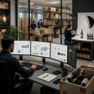 The wine e-commerce company simultaneously manages the curation of its product catalog and the optimization of its website