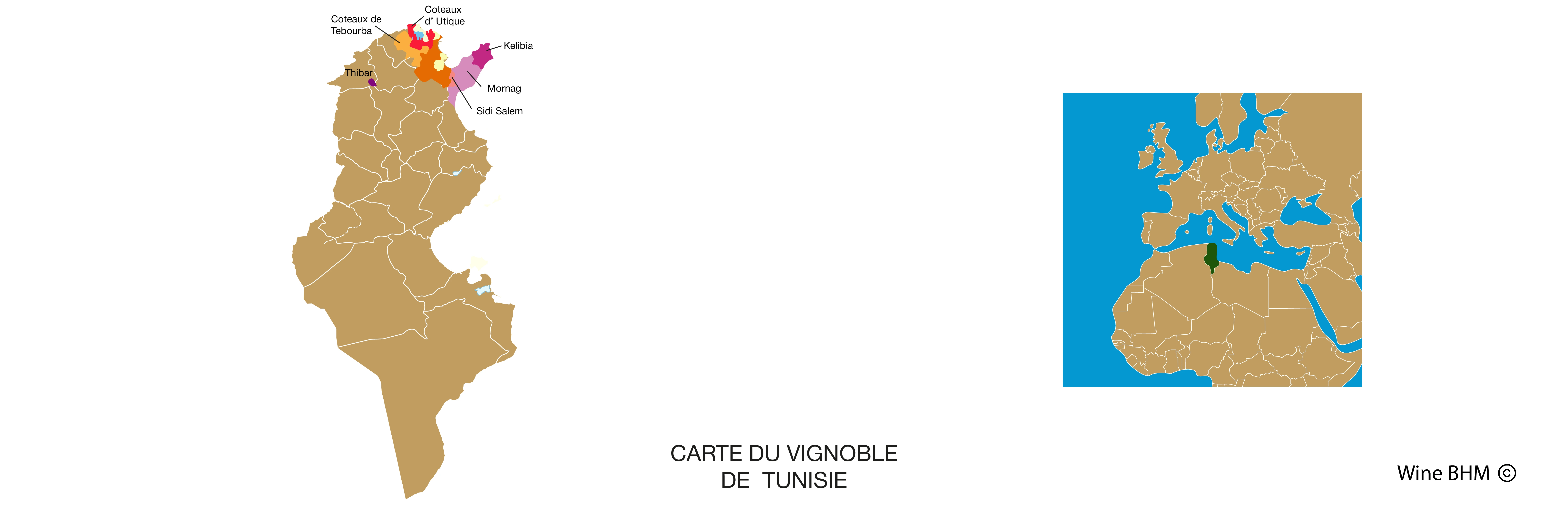 Carte viticole de Tunisie