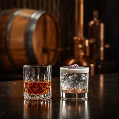 A selection of premium craft brandies and Pisco-based cocktails showcasing the global resurgence of artisanal brandy