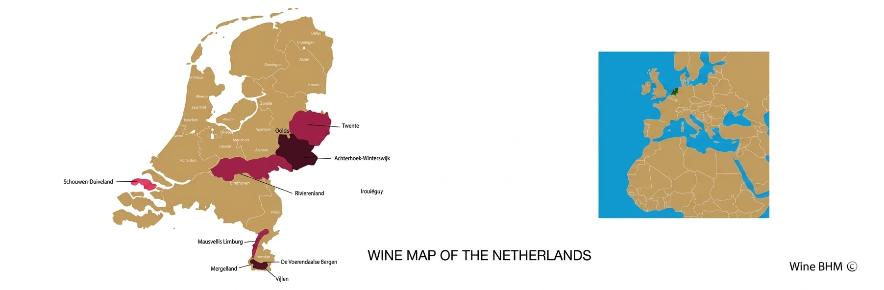 Wine Map of the Netherlands