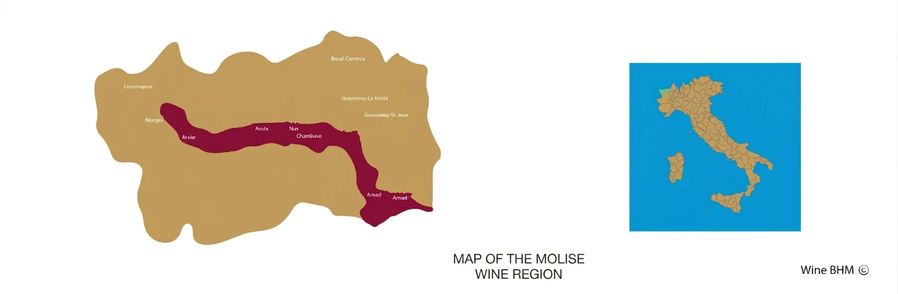 Map of the Molise wine region