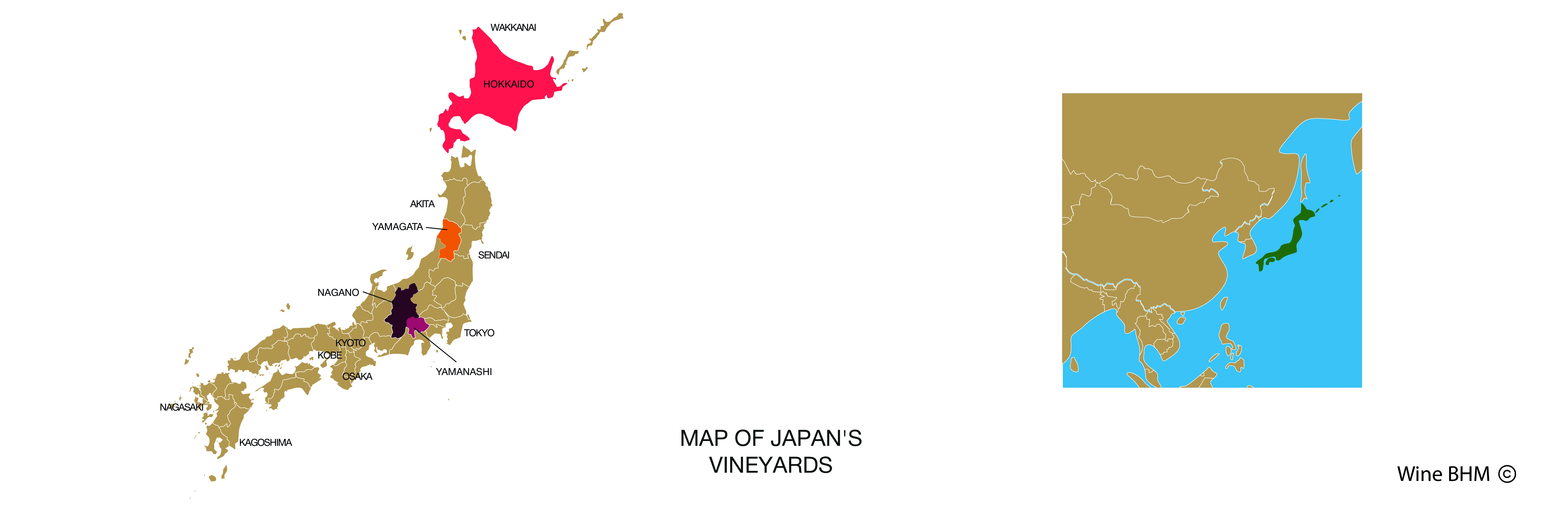map of japan's vineyards