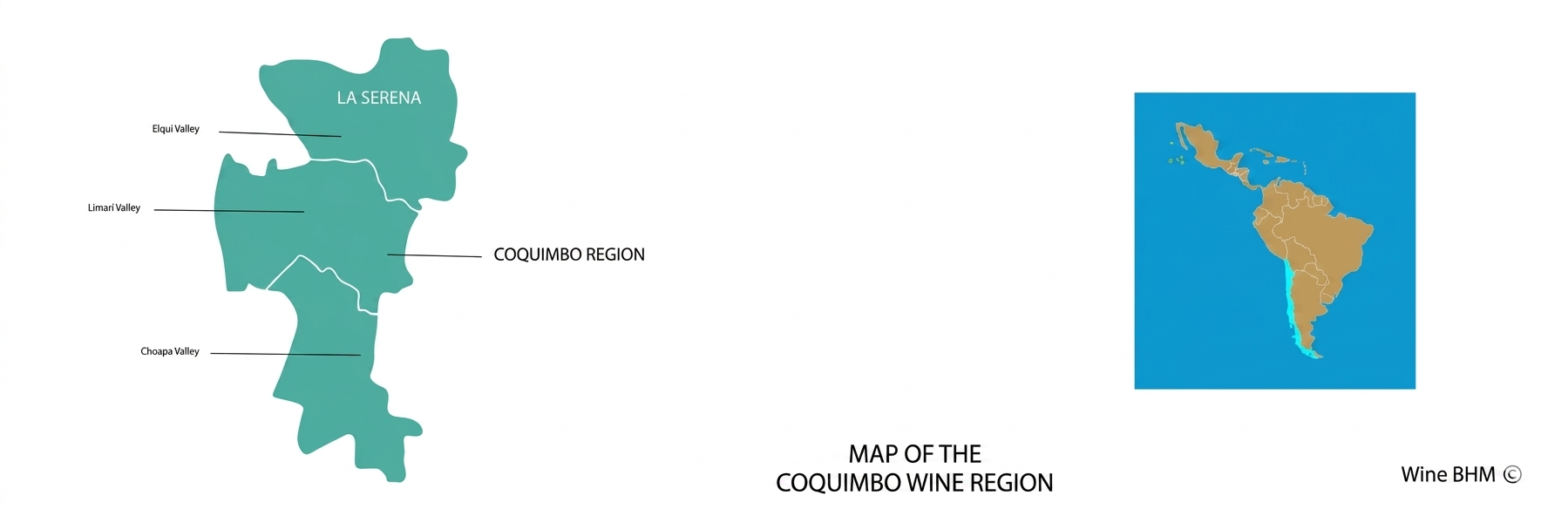 Map of the Coquimbo wine region