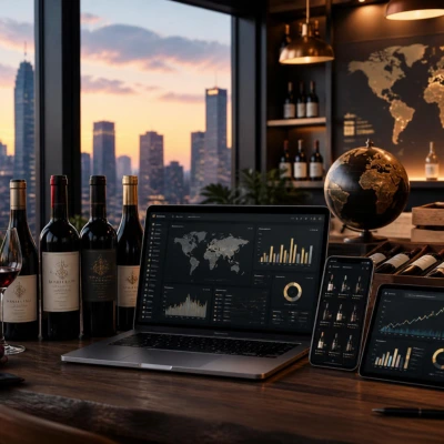 Growth of the wine e-commerce market, driven by online wine sales and international trade.